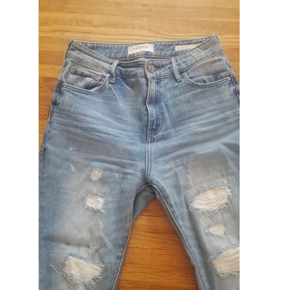 Pacsun - Rework Blue Patch and Repair Retro Jeans - Picture 3 of 10